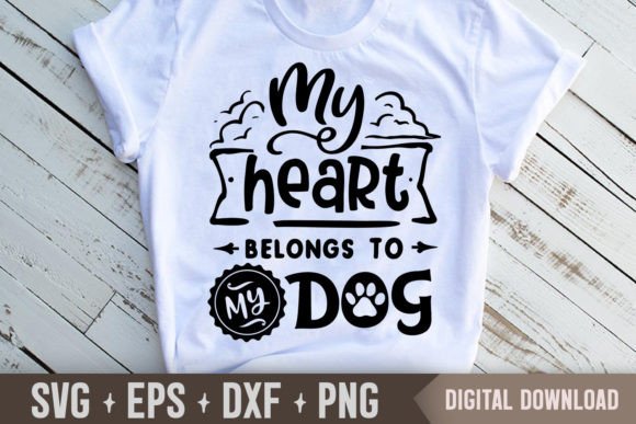 Download My Heart Belongs to My Dogs Svg - Premium Bundle
